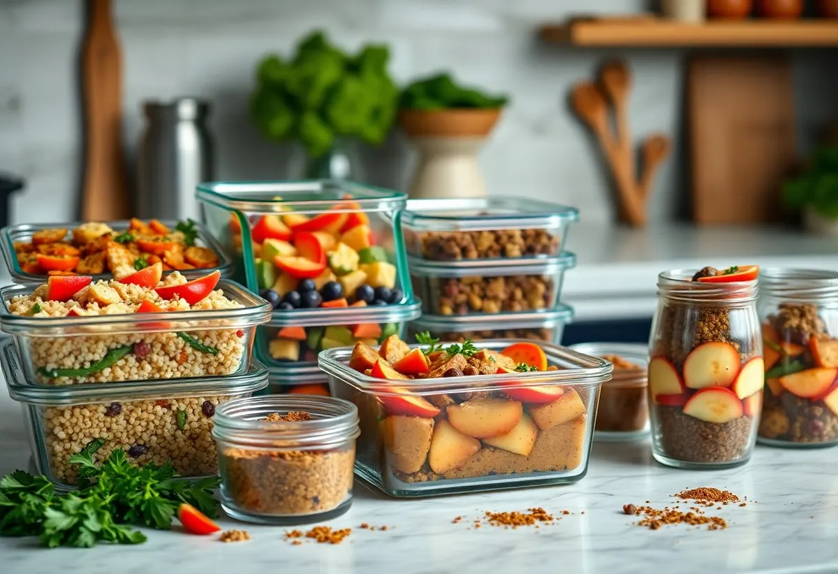Batch cooking végétarien - menus complets pour la semaine